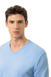 T-Shirt langarm - 844-far blue - Blau