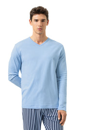 T-Shirt langarm - 844-far blue - Blau