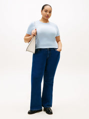 T-Shirt aus Baumwolle - C1O-BLUE - Blau