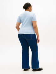 T-Shirt aus Baumwolle - C1O-BLUE - Blau