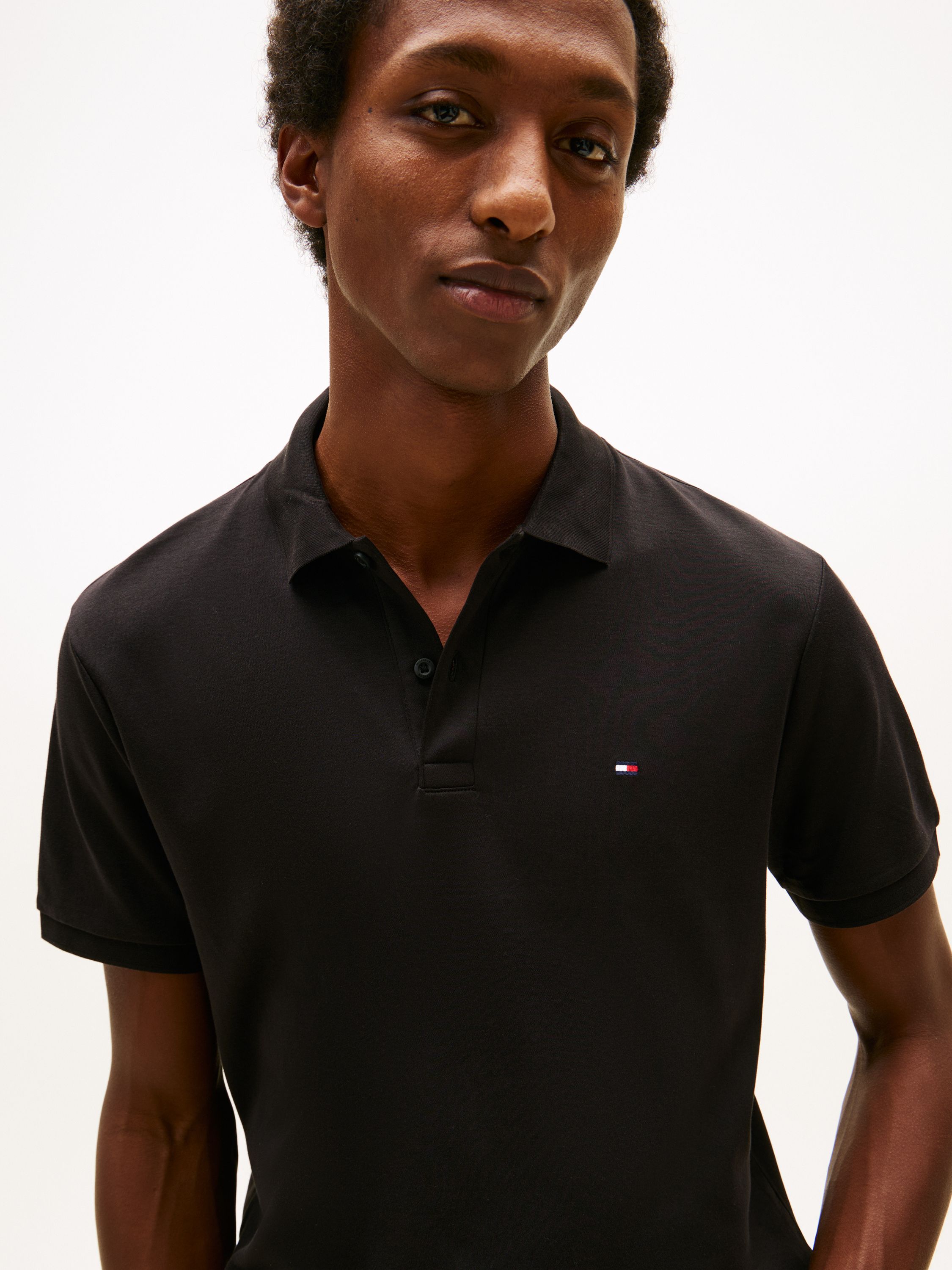 Poloshirt aus Baumwolle - BDS-BLACK - Schwarz