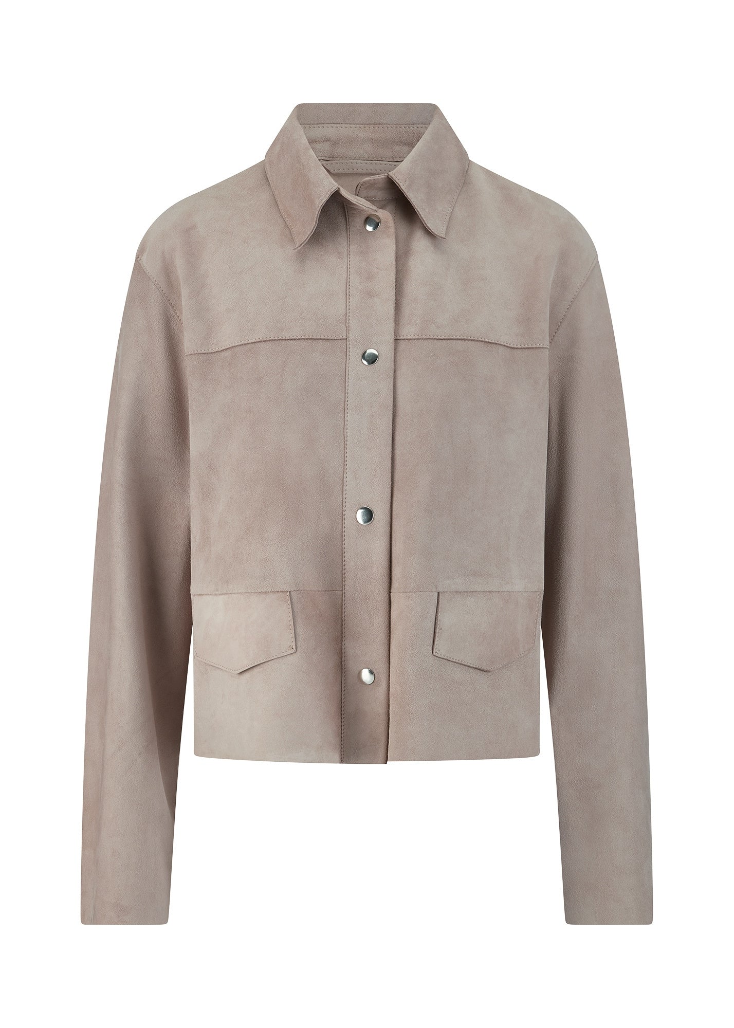 Lederjacke aus Veloursleder - 628-affogato - Rosa