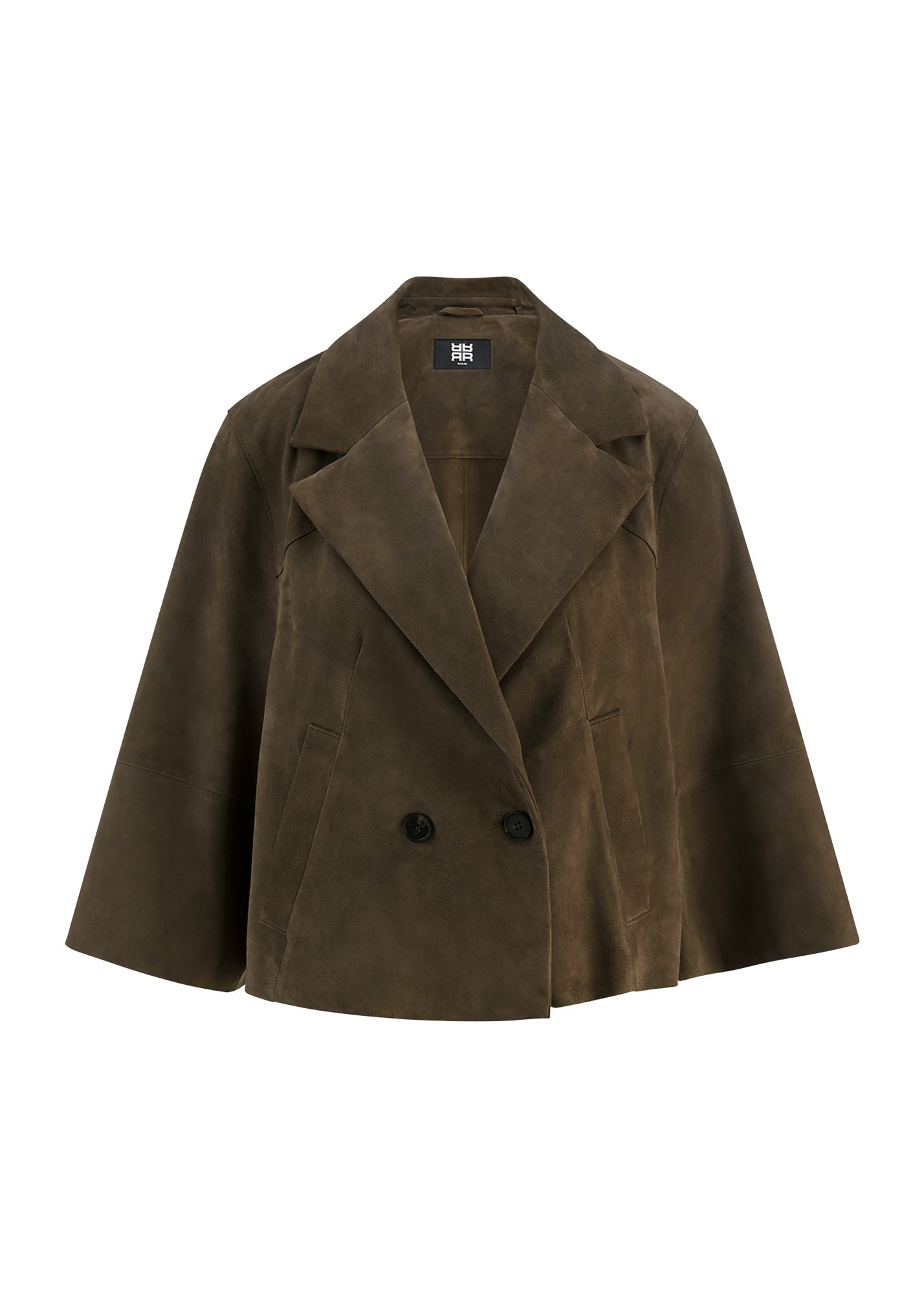 Lederjacke aus Veloursleder - 629-dark affogato - Braun