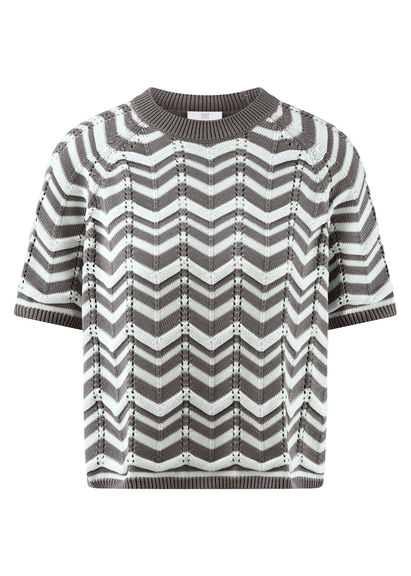 Strickpullover aus Baumwolle - 658-affogato patterned - Beige