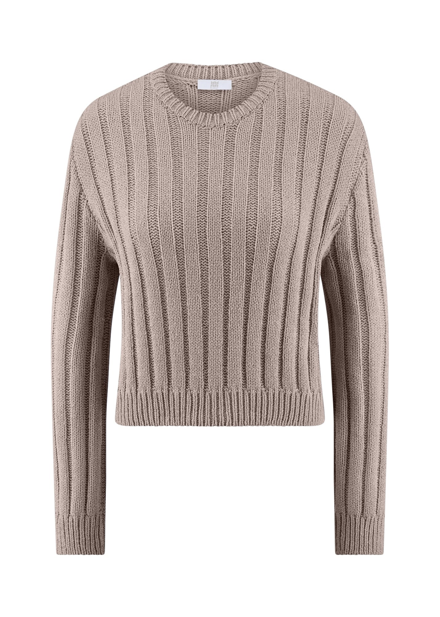 Strickpullover aus Baumwollmix - 628-affogato - Beige