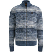 Strickjacke aus Baumwolle - 5301-Vintage Indigo - Blau