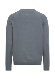 Strickpullover aus Baumwollmix - 45-Stormy Blue - Blau