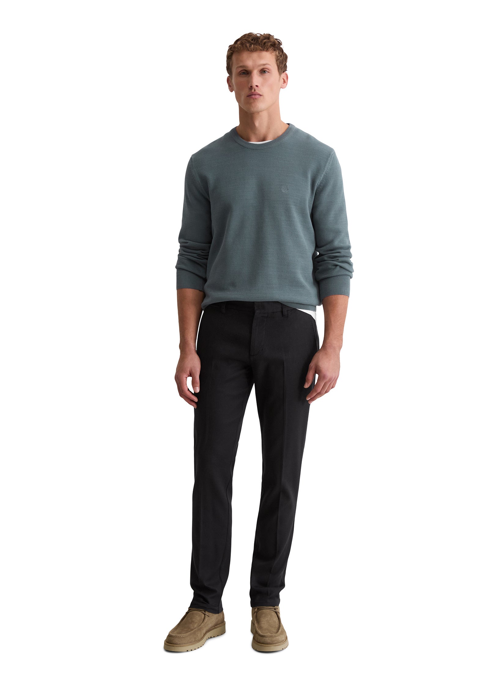 Strickpullover aus Baumwolle - 870-storm - Blau