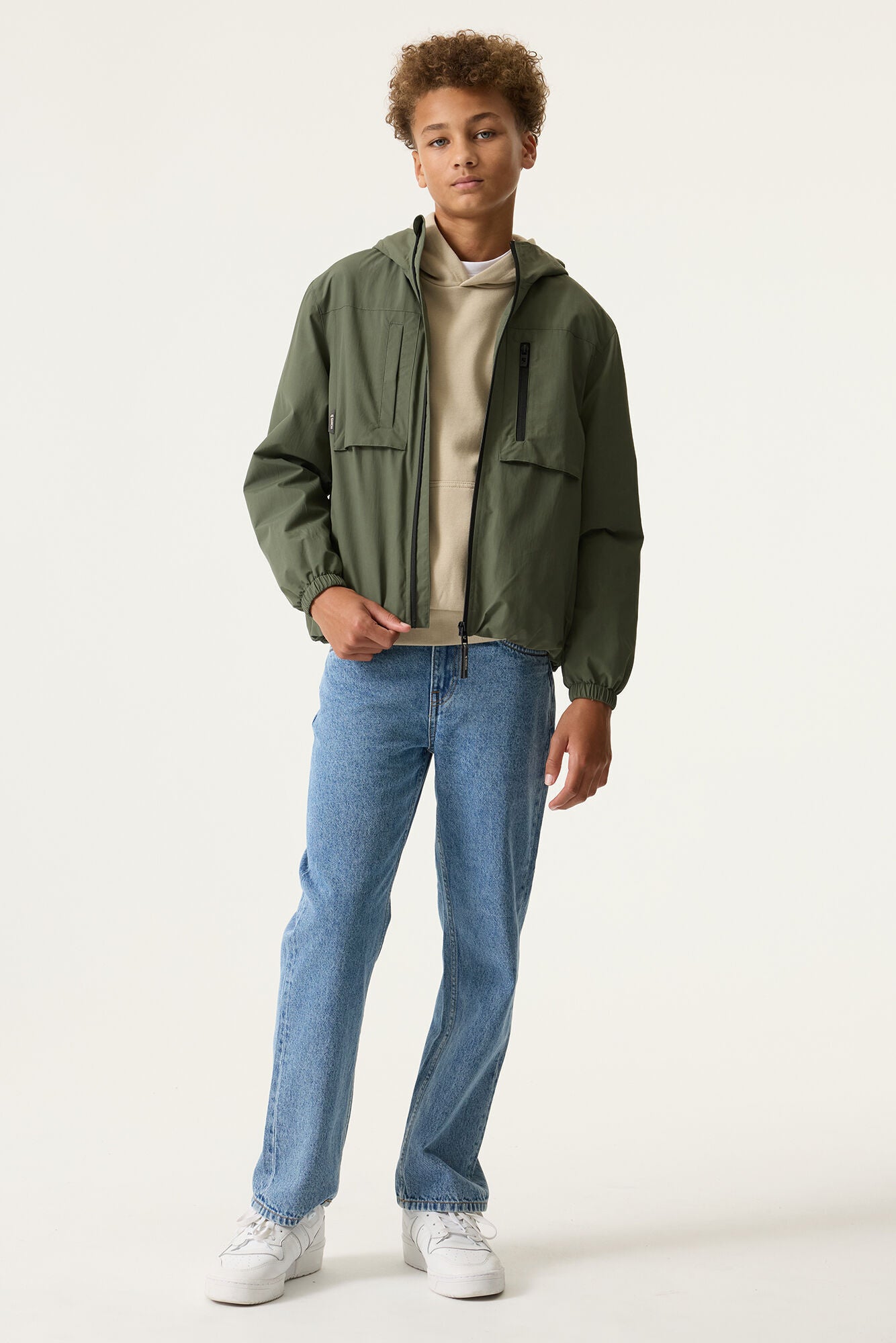 Übergangsjacke mit Kapuze - 6604-tree hill - Grün