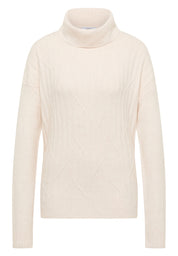 Strickpullover mit Rollkragen - 17089 light greige - Weiß