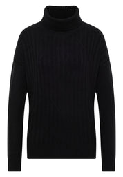Strickpullover mit Rollkragen - 10001 Black - Schwarz