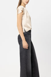 Schlupfbluse aus Seide - 725 - Braun