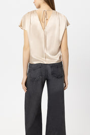 Schlupfbluse aus Seide - 725 - Braun