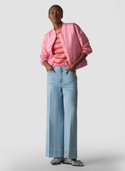 Bomberjacke mit Bünchenkragen - 6212-ROSA - Rosa