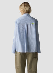 Bluse Oversized Fit - 6301-LICHTBLAU - Blau