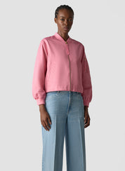 Bomberjacke mit Bünchenkragen - 6212-ROSA - Rosa