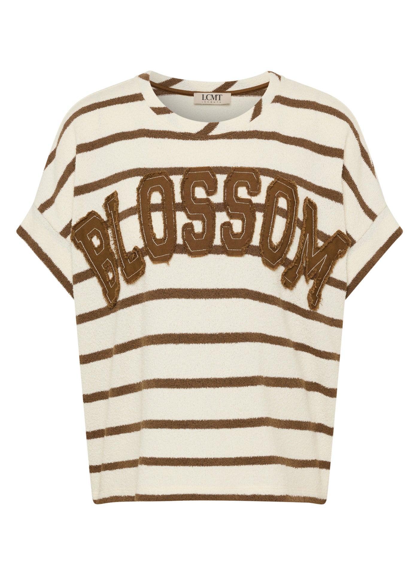 T-Shirt aus Baumwollmix - 6667-NOUGAT - Braun