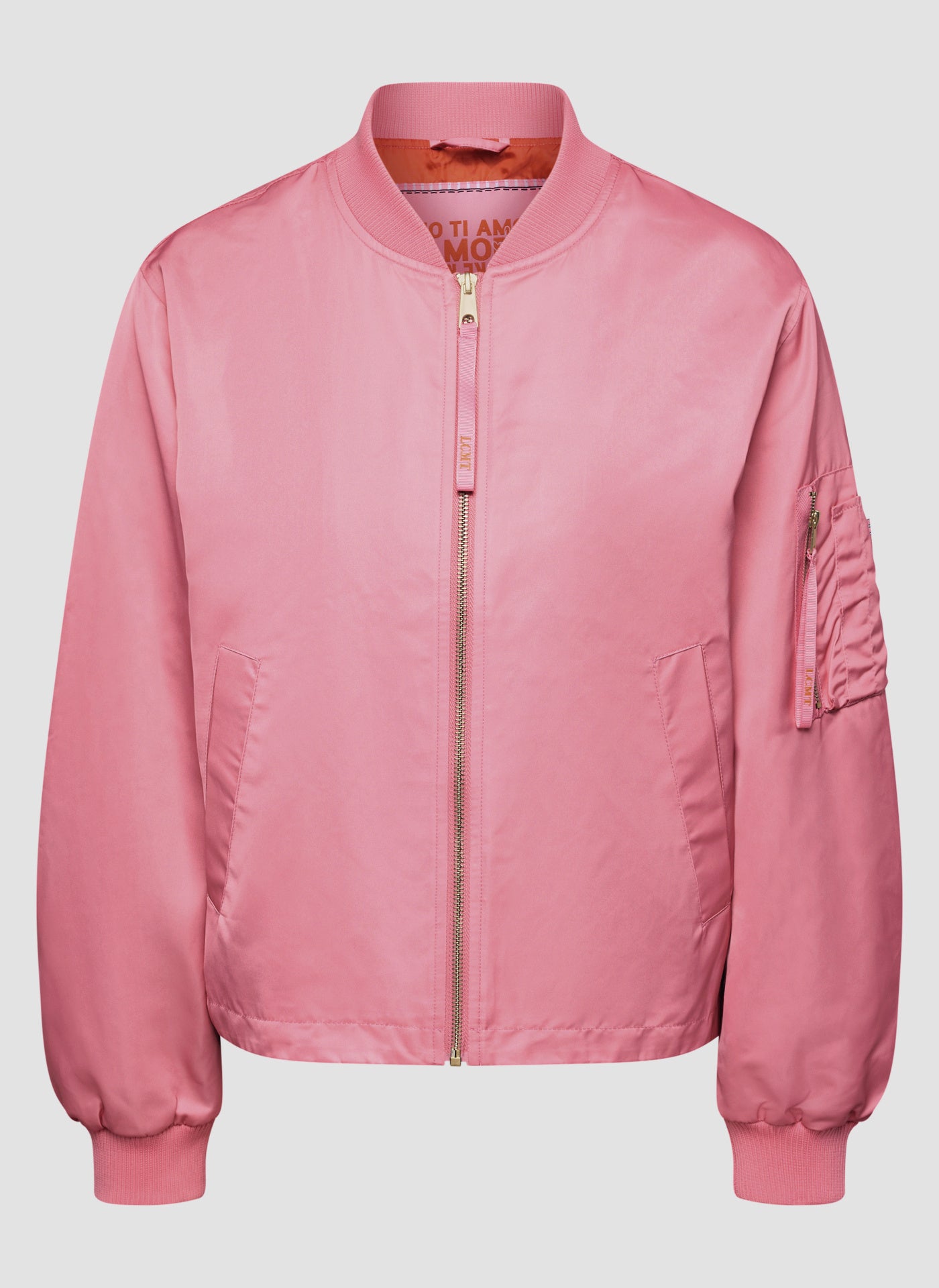 Bomberjacke mit Bünchenkragen - 6212-ROSA - Rosa