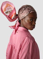 Tuch mit Animalprint - 6212-ROSA - Rosa