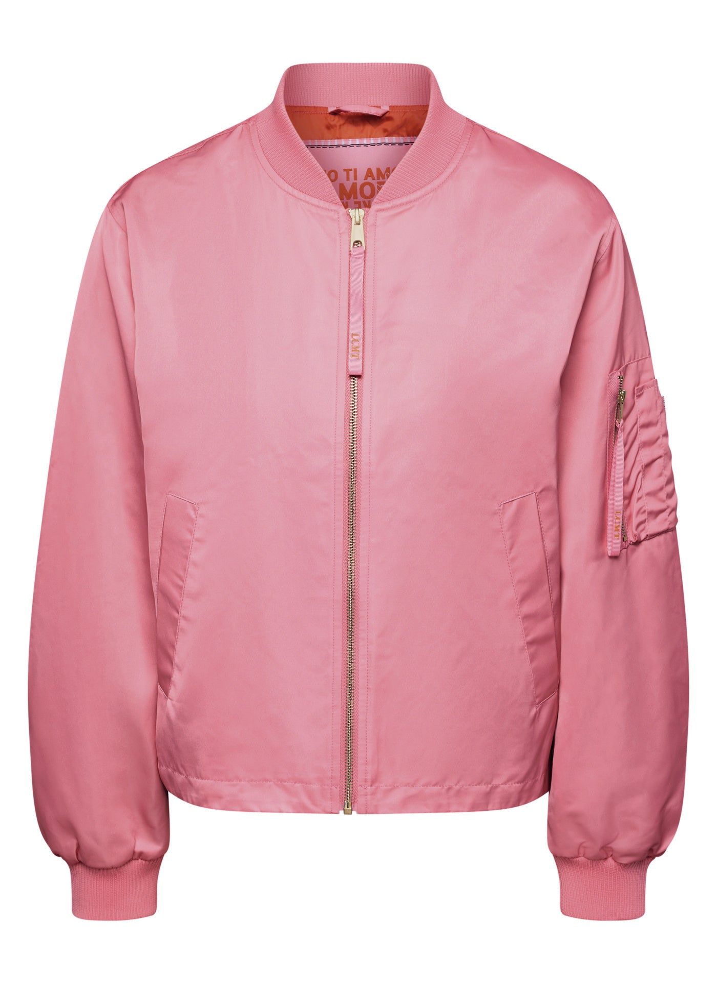 Bomberjacke mit Bünchenkragen - 6212-ROSA - Rosa
