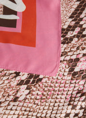 Tuch mit Animalprint - 6212-ROSA - Rosa