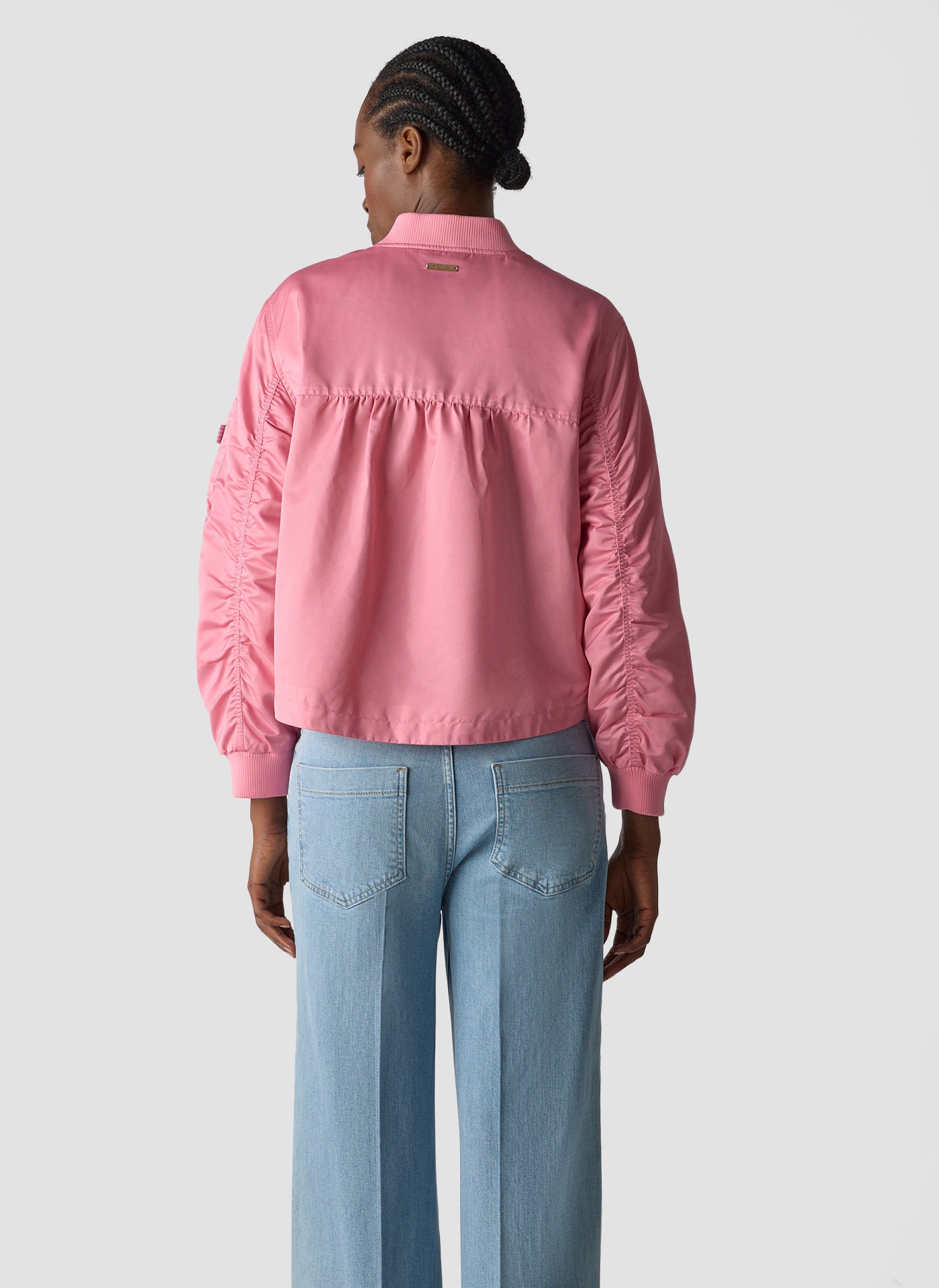 Bomberjacke mit Bünchenkragen - 6212-ROSA - Rosa