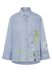 Bluse Oversized Fit - 6301-LICHTBLAU - Blau