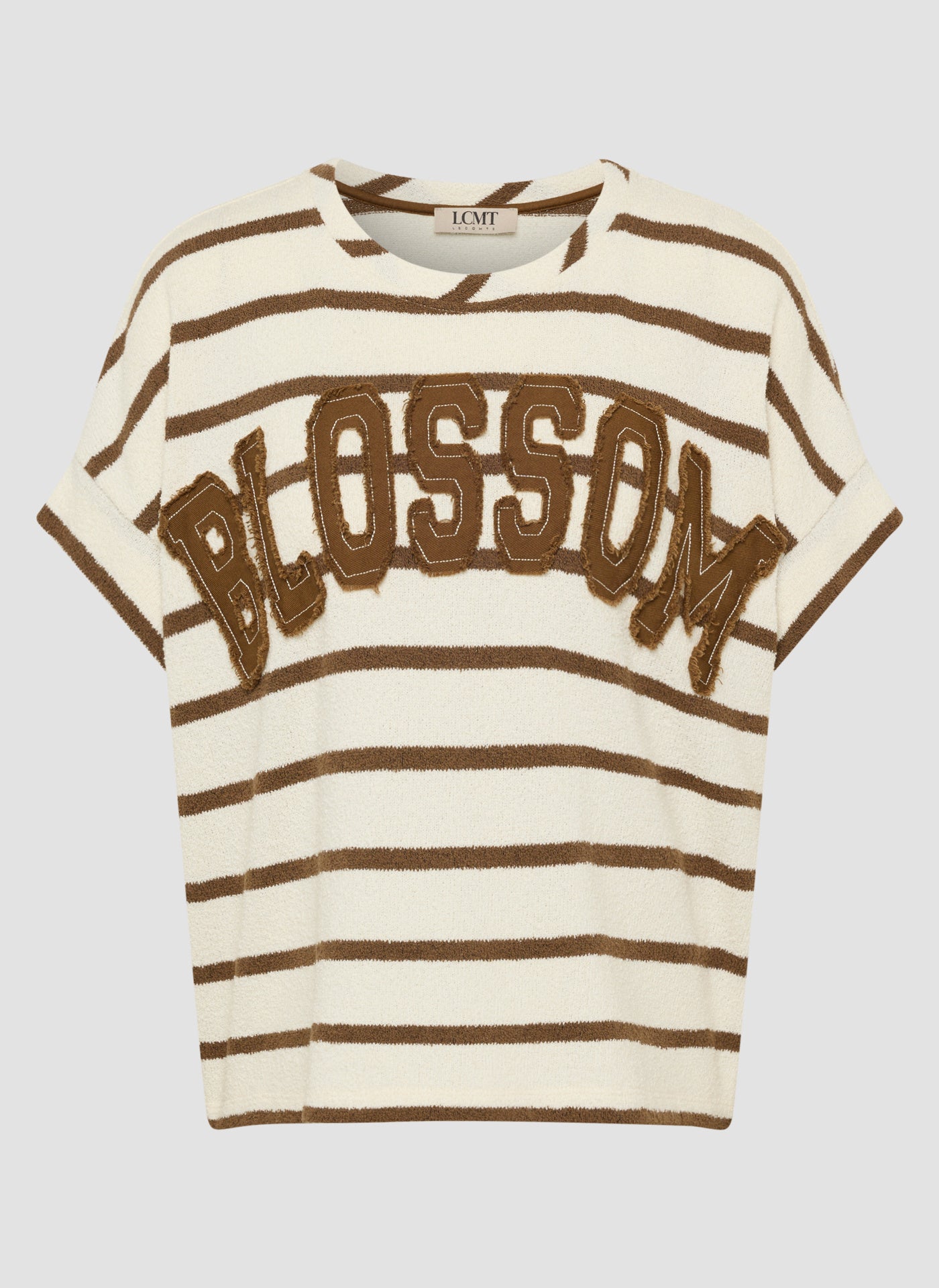 T-Shirt aus Baumwollmix - 6667-NOUGAT - Braun