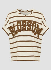 T-Shirt aus Baumwollmix - 6667-NOUGAT - Braun