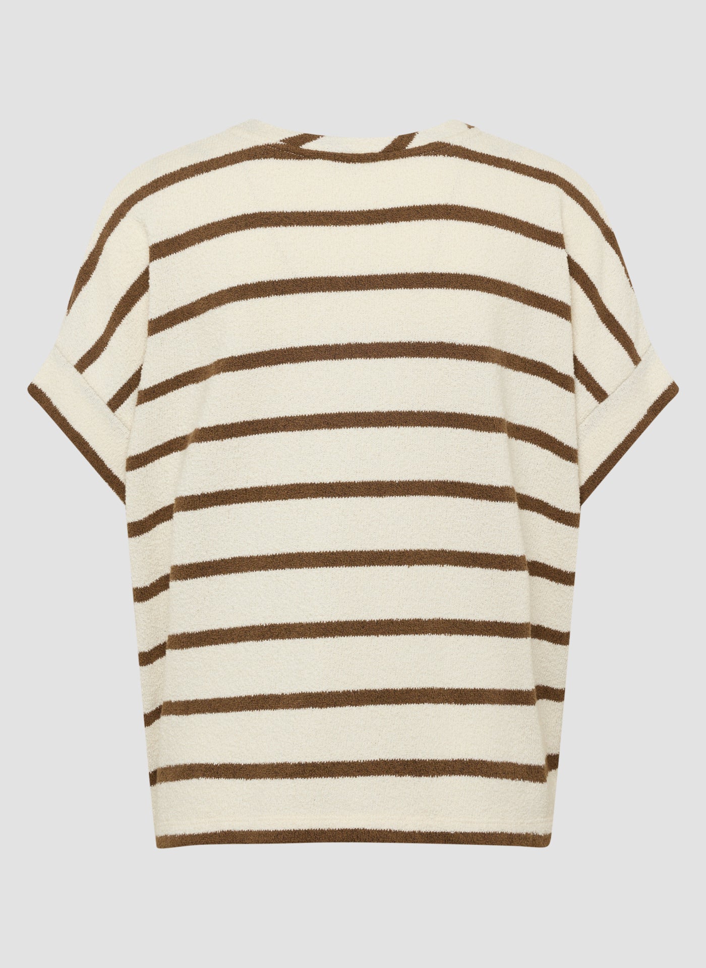 T-Shirt aus Baumwollmix - 6667-NOUGAT - Braun