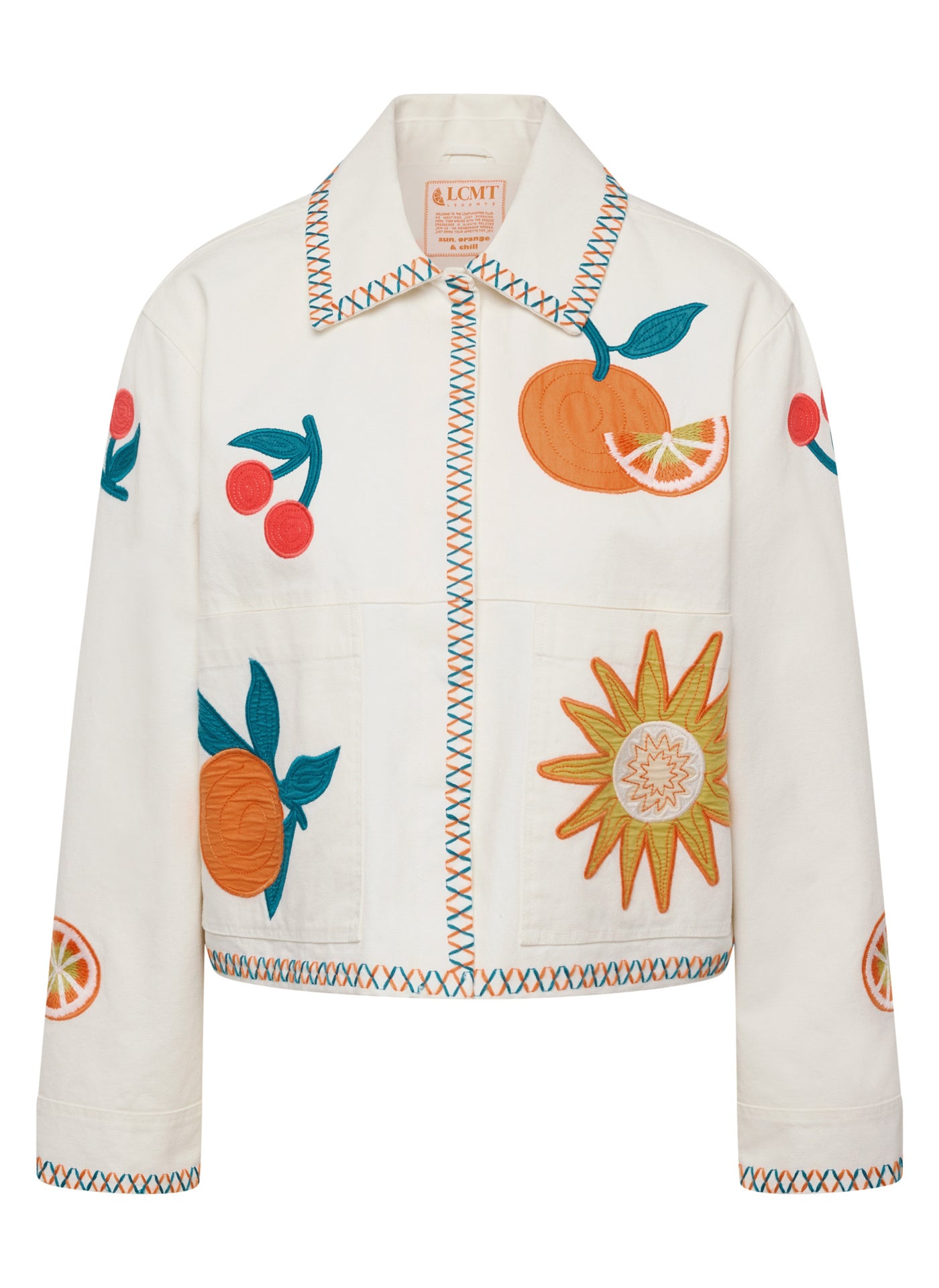 Sommerjacke aus Baumwolle - 6601-Natur - Weiß