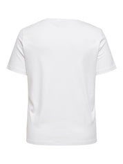T-Shirt  Bio Baumwolle Rundhals - Bright White - Weiß