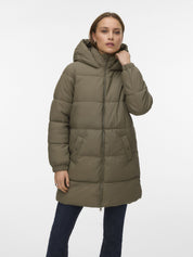 Winterjacke mit Kapuze - Bungee Cord - Grau