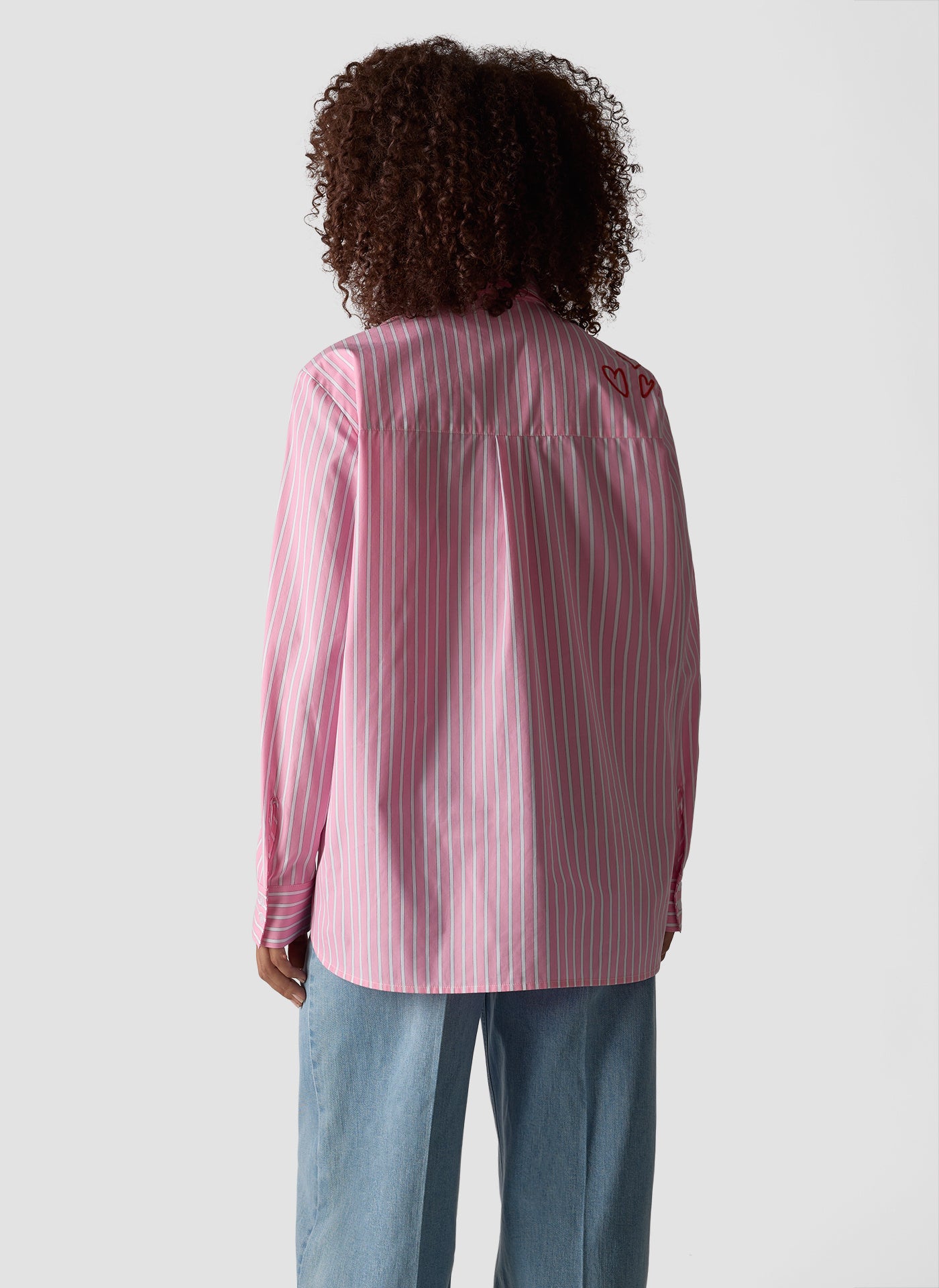 Bluse aus Baumwollmix - 6212-ROSA - Rosa