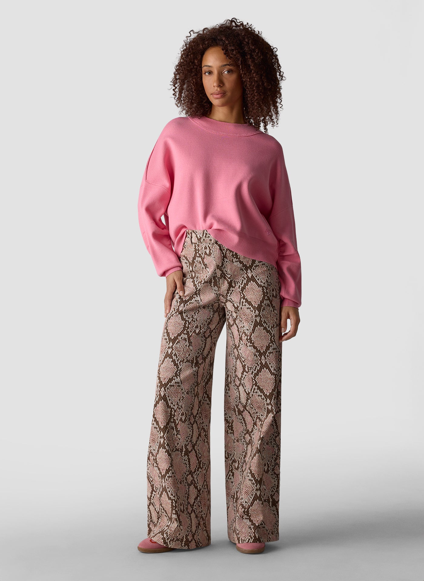 Sweatshirt aus Viskosemix - 6212-ROSA - Pink