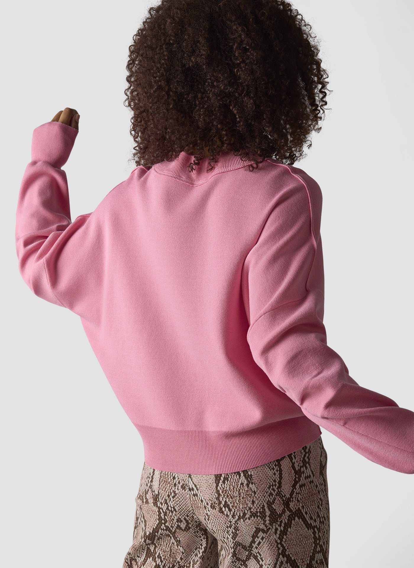 Sweatshirt aus Viskosemix - 6212-ROSA - Pink