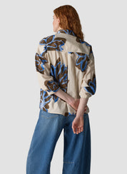 Bluse aus Baumwolle - 6628-MACADAMIA - Creme