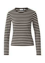 Langarmshirt gestreift - 89G0-BROWN - Braun