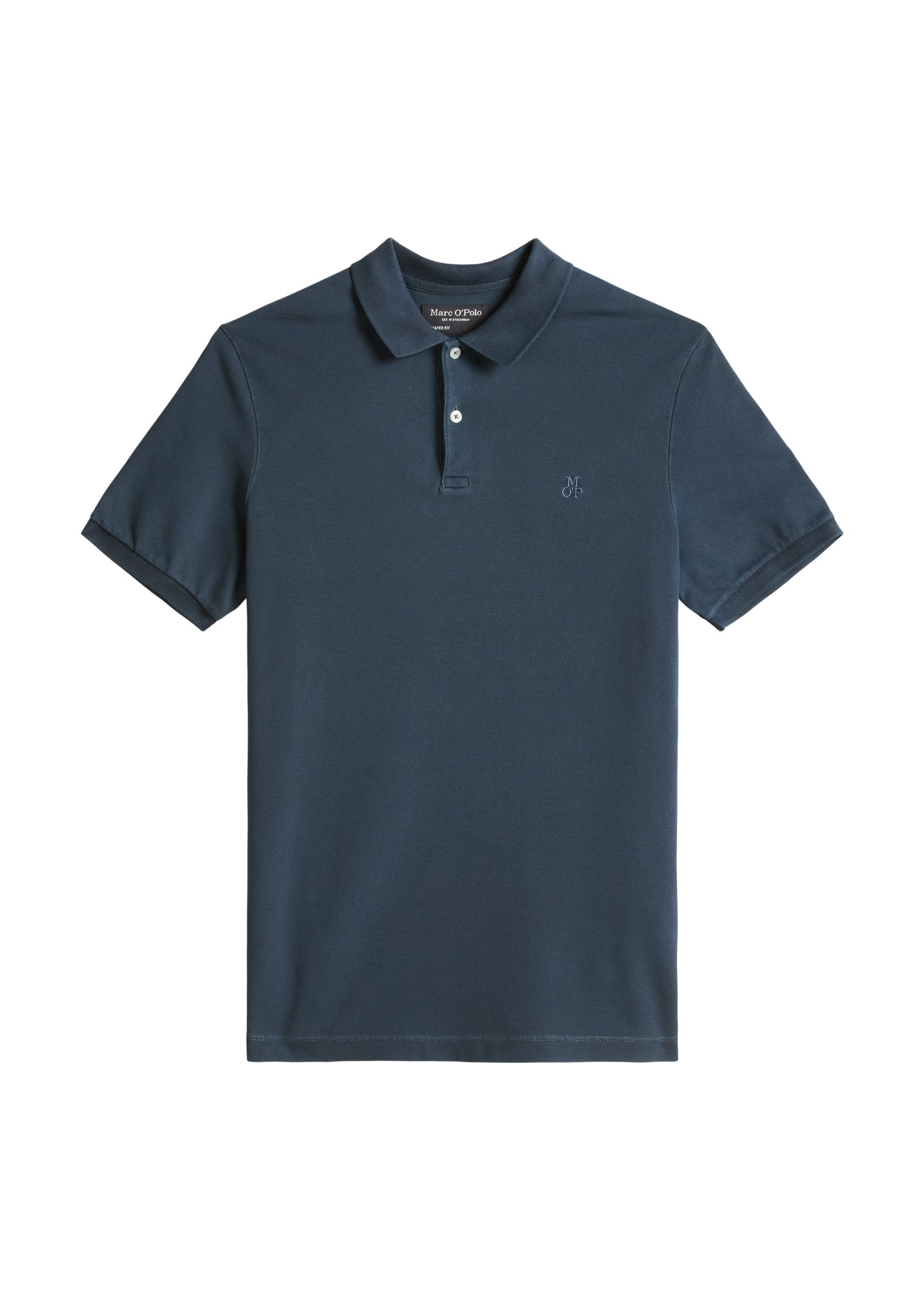Poloshirt aus Baumwolle - 4139-Navy Teal - Blau