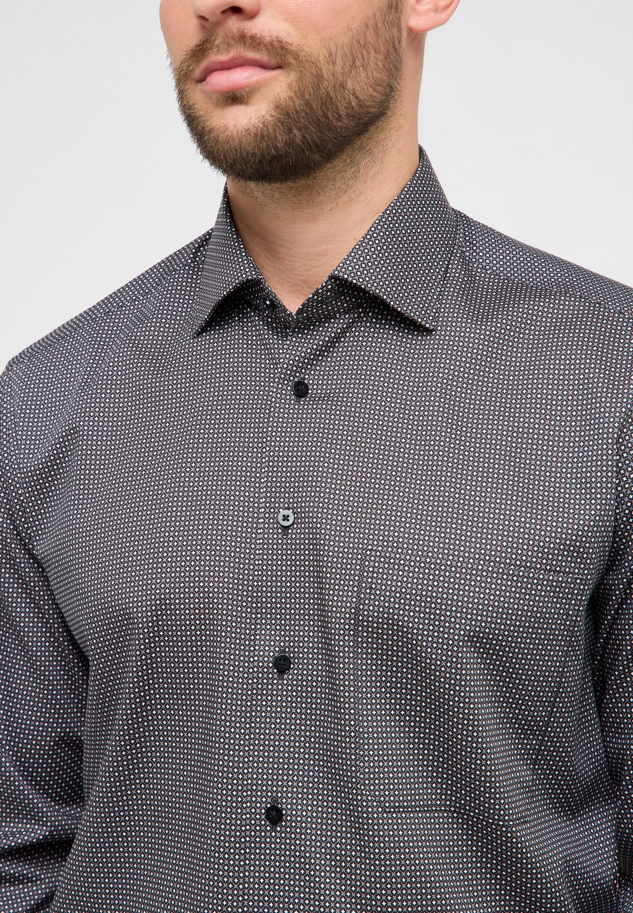 Hemd Comfort Fit - 38-anthrazit - Schwarz