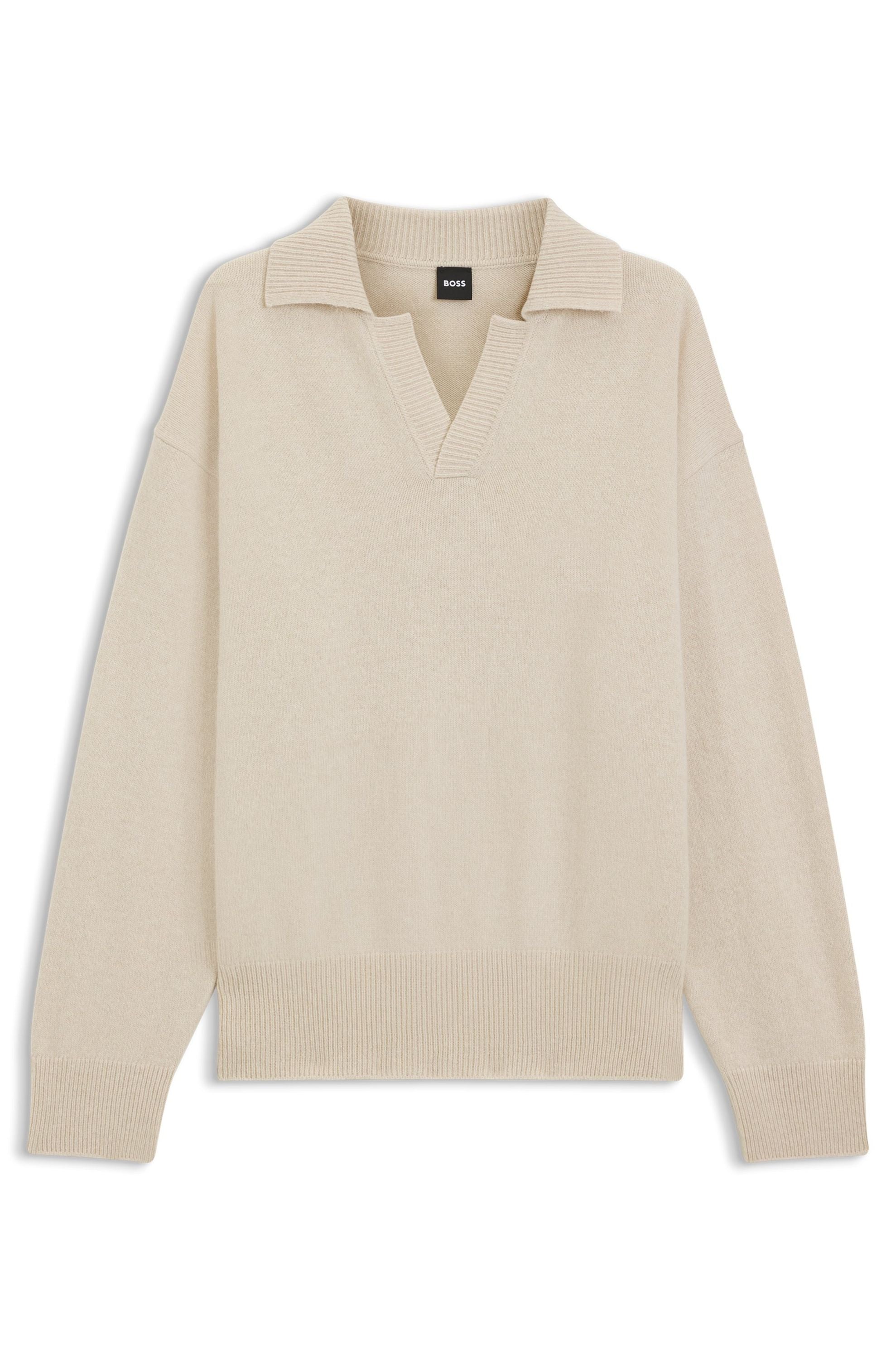 Strickpullover UCARI aus Schurwolle - 130-Open White - Beige