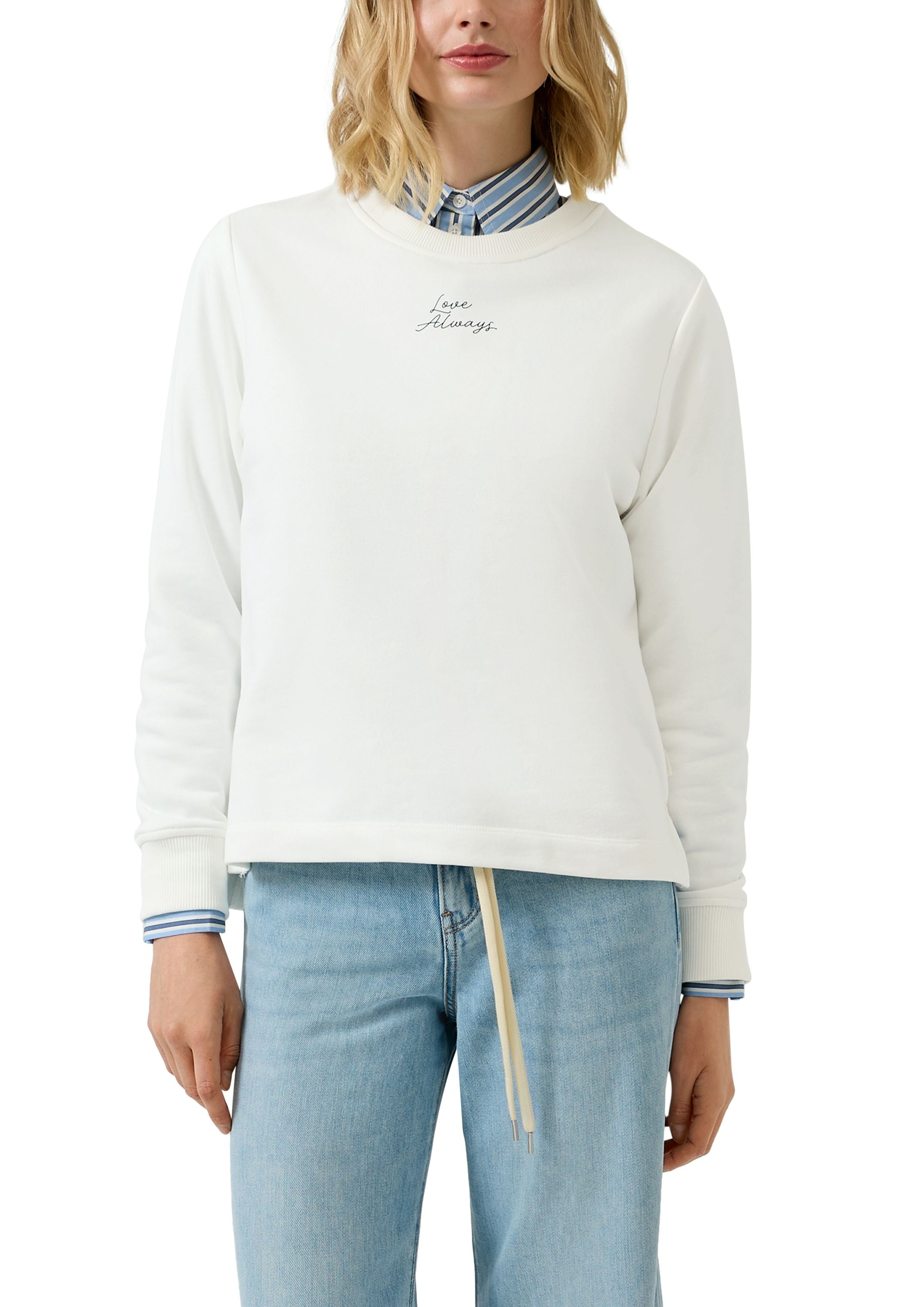 Sweatshirt Relaxed Fit - 02D0-WHITE - Weiß