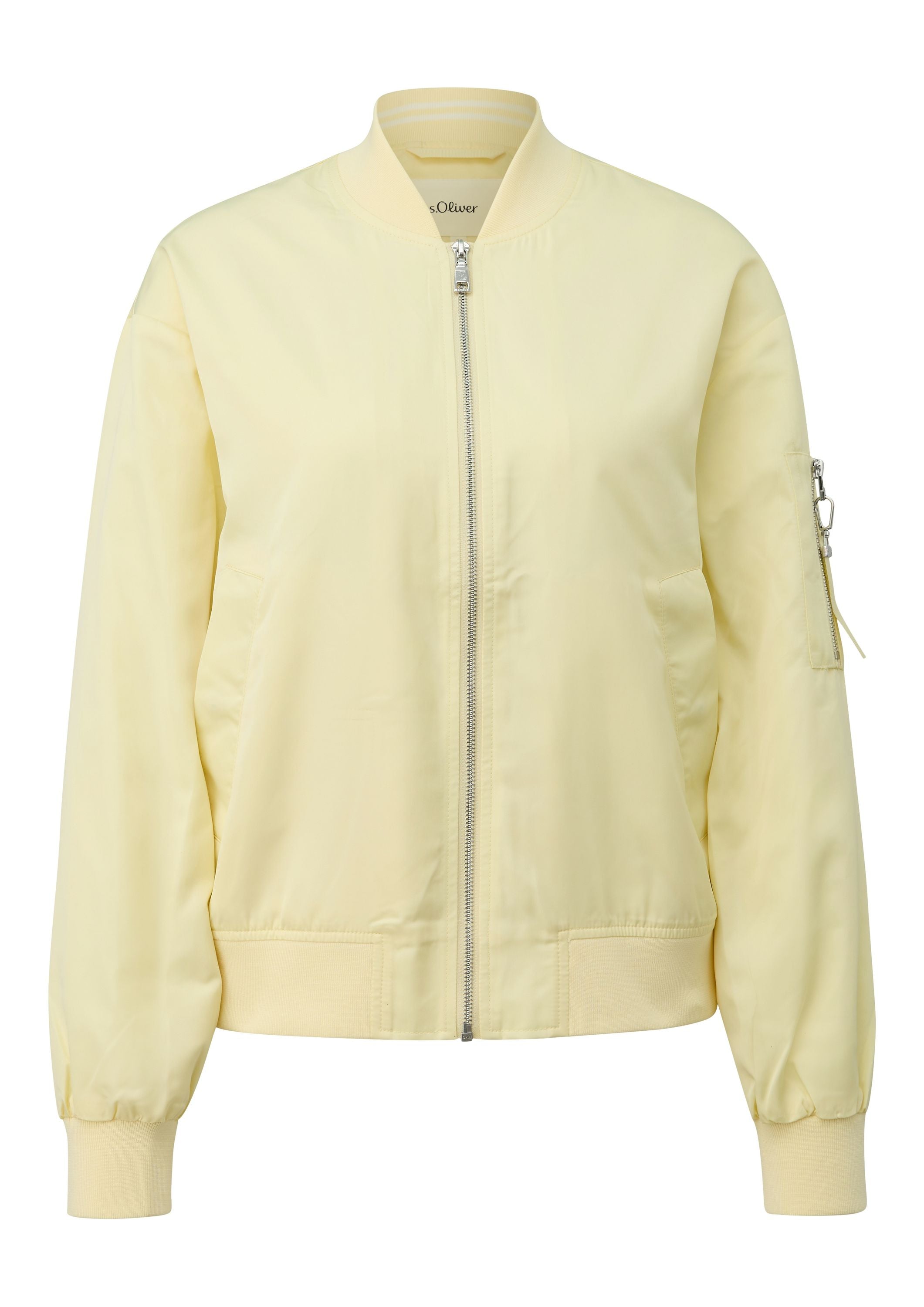 Bomberjacke mit Bündchenkragen - 1015-YELLOW - Gelb