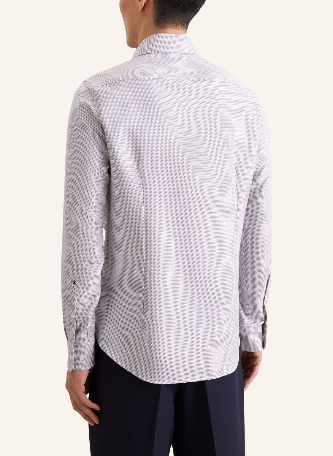 Hemd mit Kent-Kragen aus Baumwolle Slim Fit - 05 - Beige