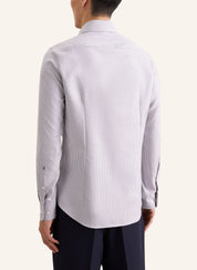 Hemd mit Kent-Kragen aus Baumwolle Slim Fit - 05 - Beige