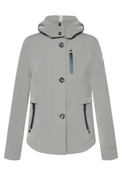 Übergangsjacke mit abnehmbarer Kapuze - 9086-Salvia - Grau