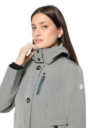 Übergangsjacke mit abnehmbarer Kapuze - 9086-Salvia - Grau