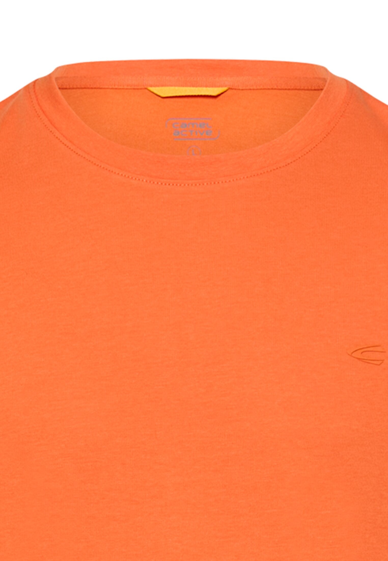 T-Shirt aus Baumwollmix - 66-Burned Orange - Orange