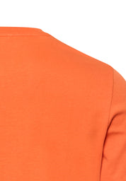 T-Shirt aus Baumwollmix - 66-Burned Orange - Orange