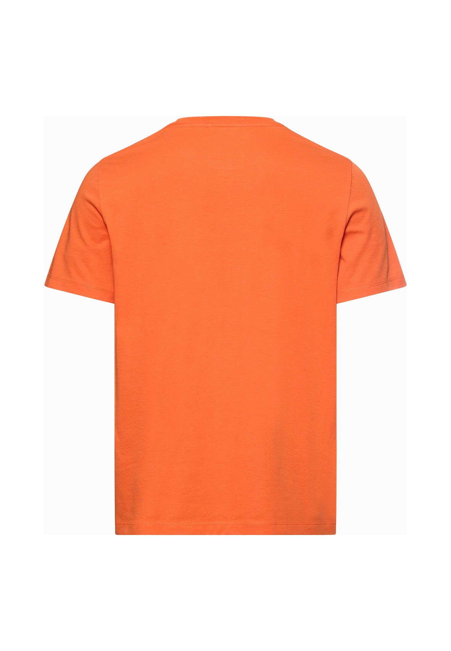 T-Shirt aus Baumwollmix - 66-Burned Orange - Orange